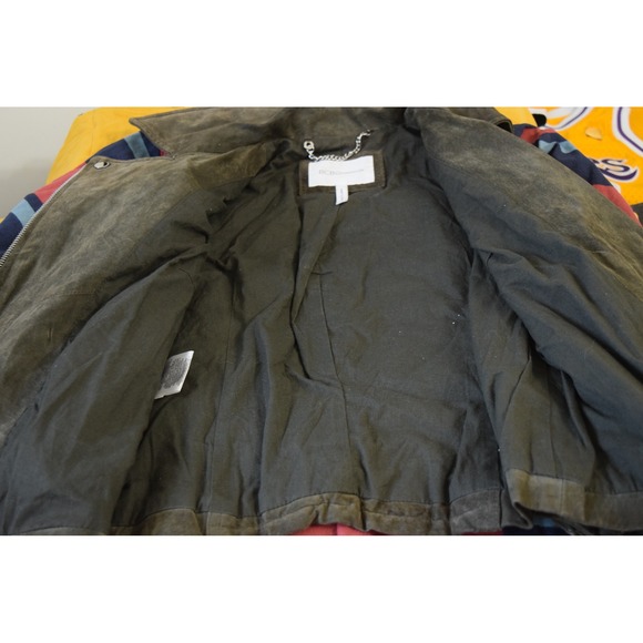 BCBGeneration Olive Suede Leather Moto Jacket XS Womens Coat - Picture 5 of 7